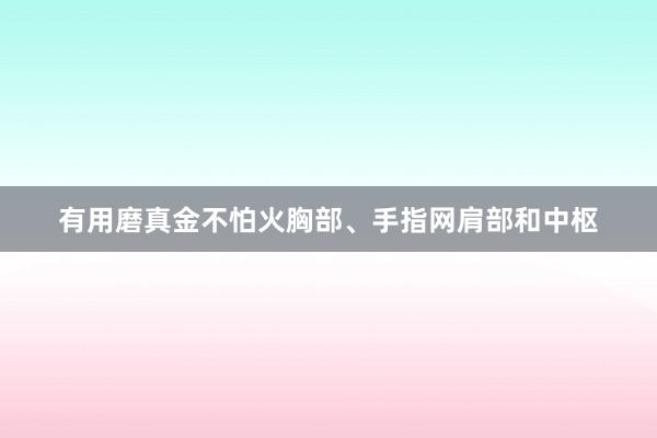 有用磨真金不怕火胸部、手指网肩部和中枢